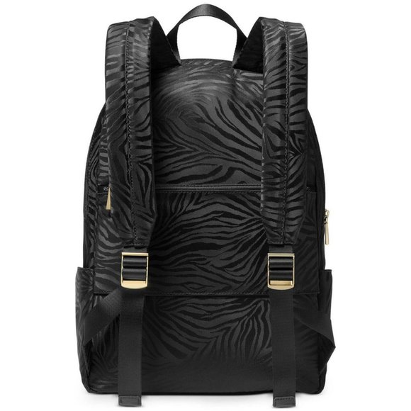 Michael Kors Prescott Medium Black Nylon Backpack School Bag